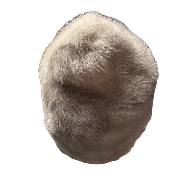 REGGI of Wilshire Fur Hat Vtg 1960's Pillbox Hat Grey Mink OSFM Old Money - Picture 5 of 7